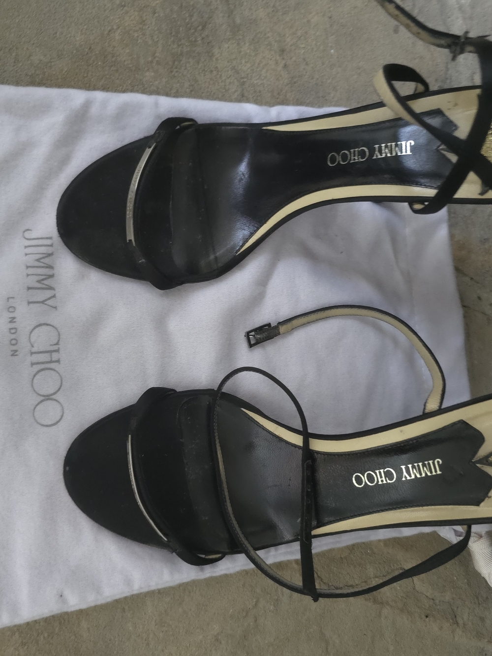 Jimmy Choo Black Strappy Sandals